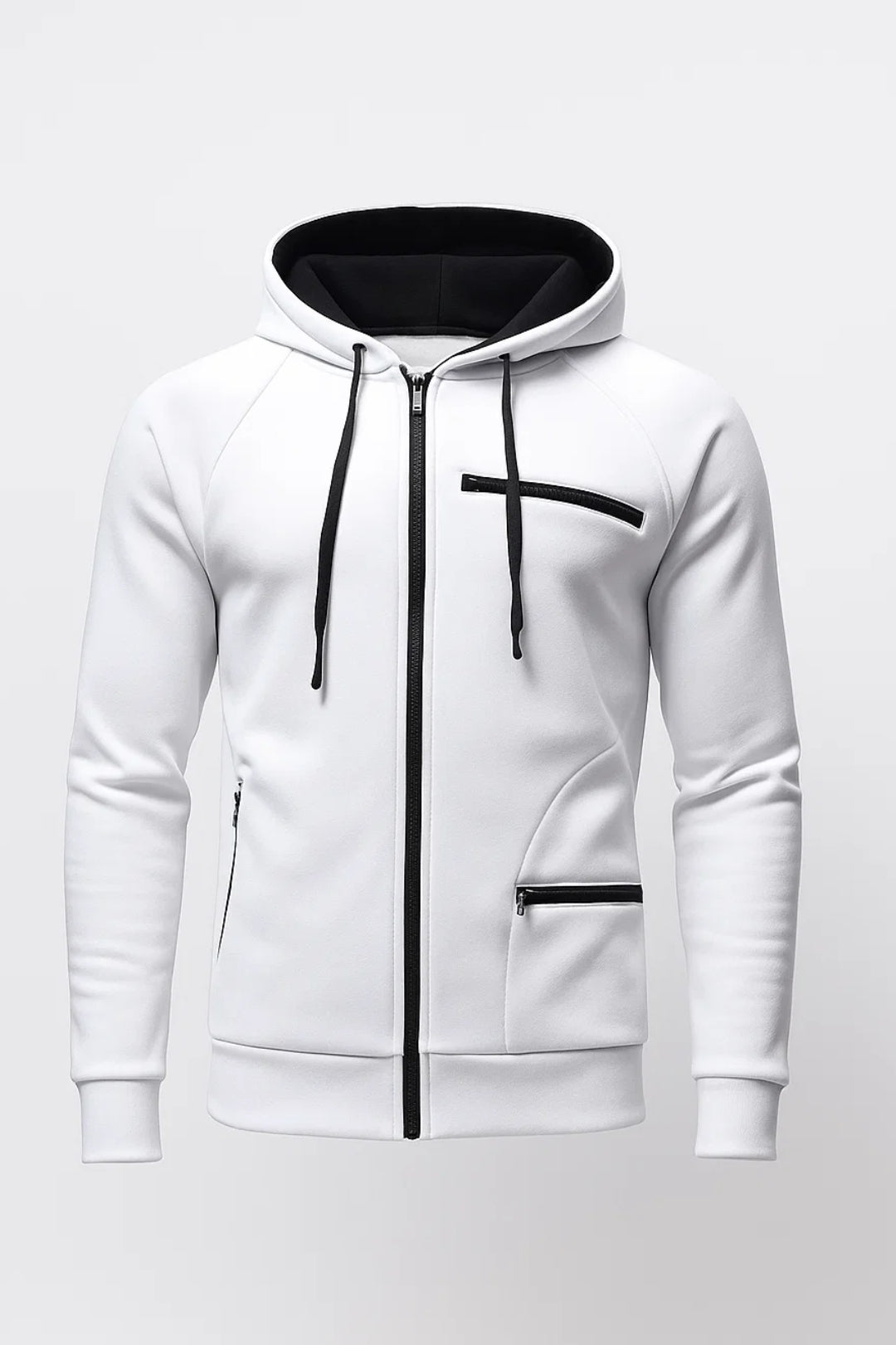 Sweat Homme | Zippé à Capuche Style Moderne | Coupe Ajustée pour Hiver