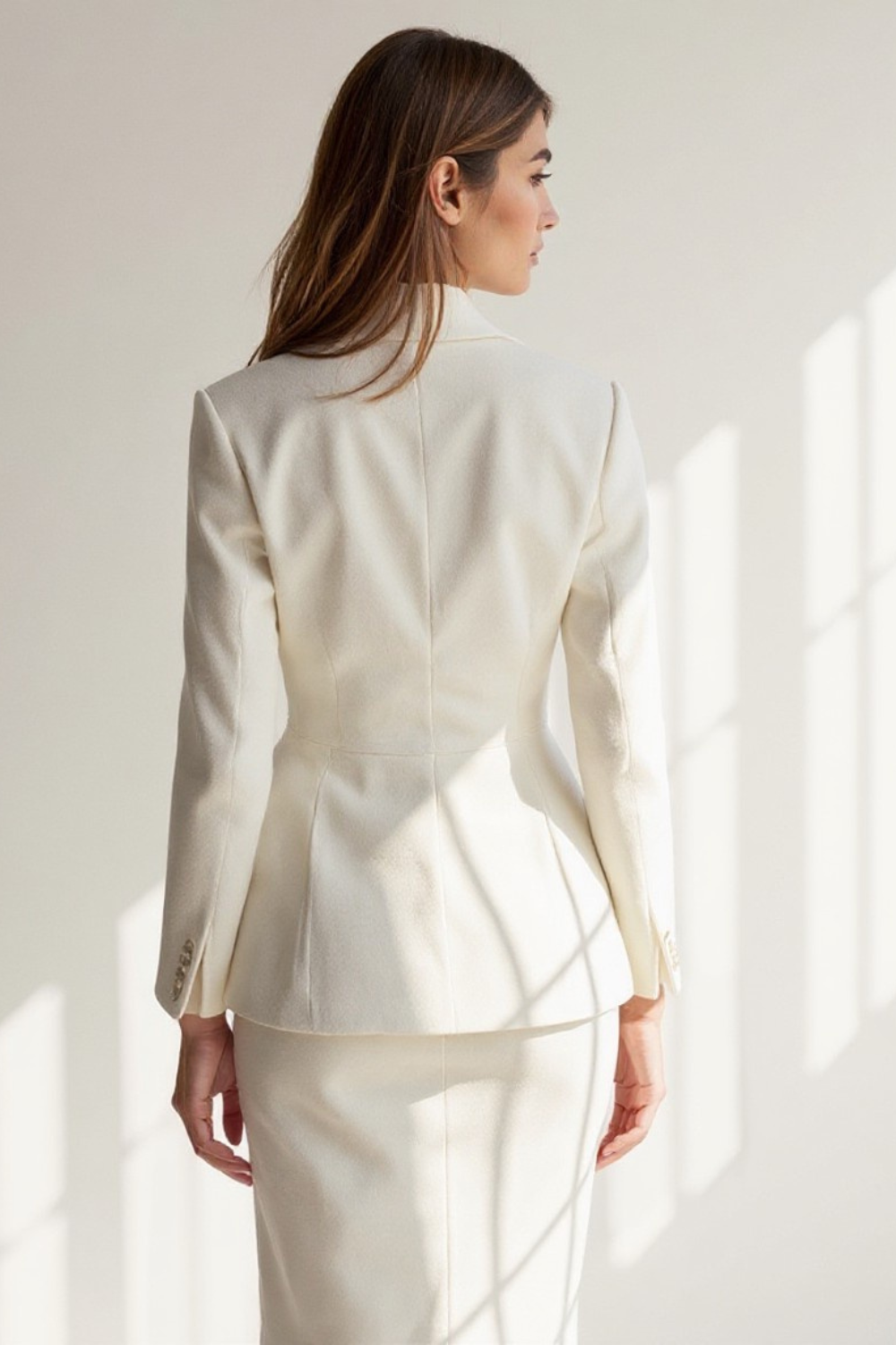 Tailleur Femme | Veste Peplum & Jupe Crayon | Chic et Structuré