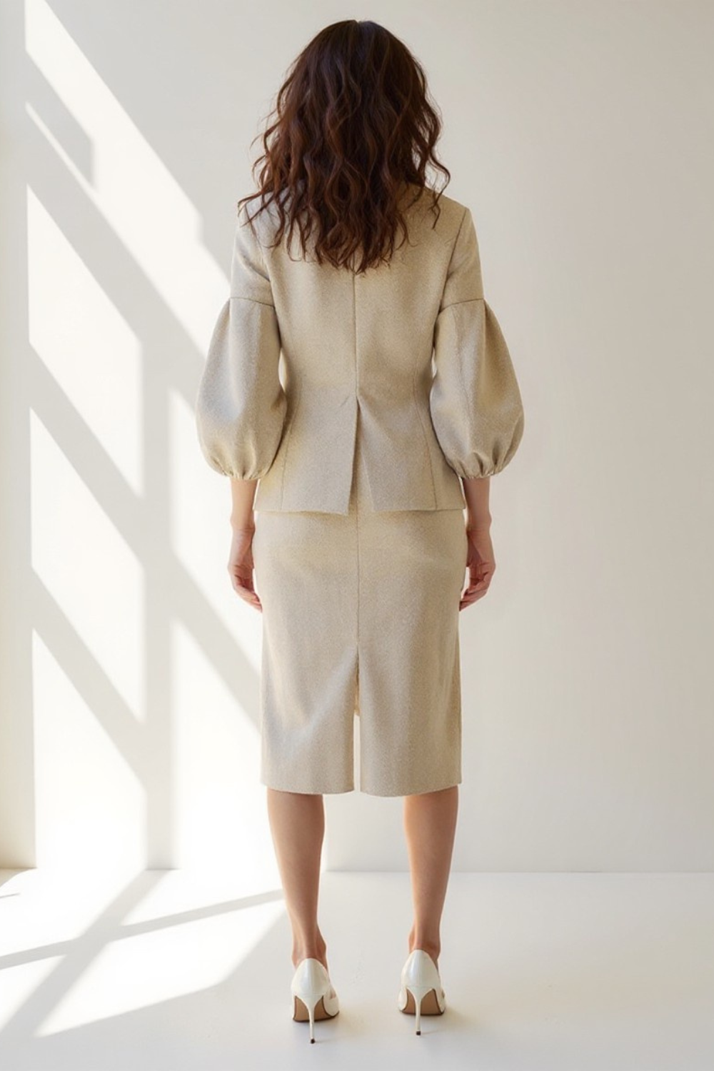 Tailleur Femme | Veste Peplum & Jupe Crayon | Chic et Structuré