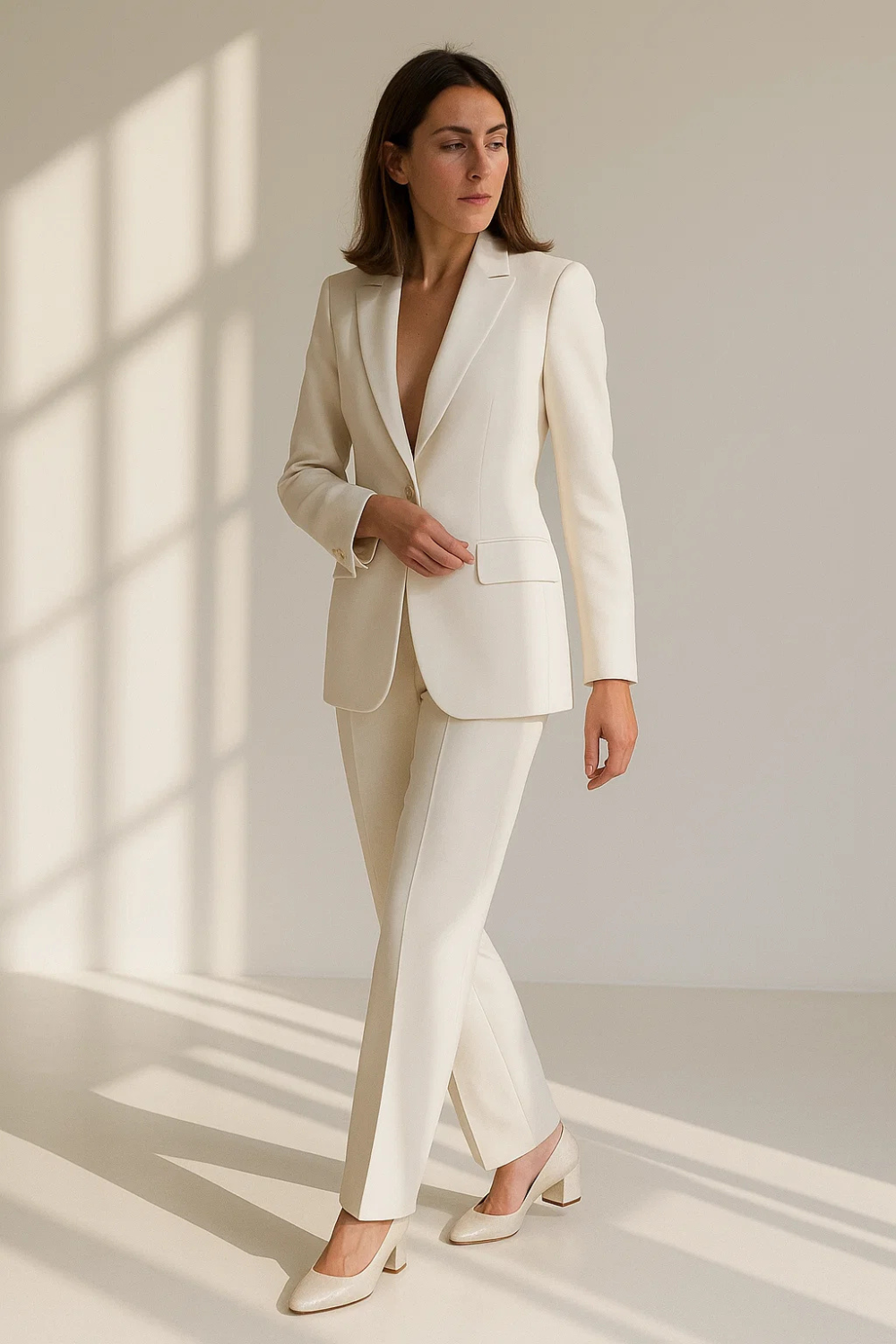 Tailleur Pantalon Femme | Coupe Structurée | Tissu Fluide et Moderne