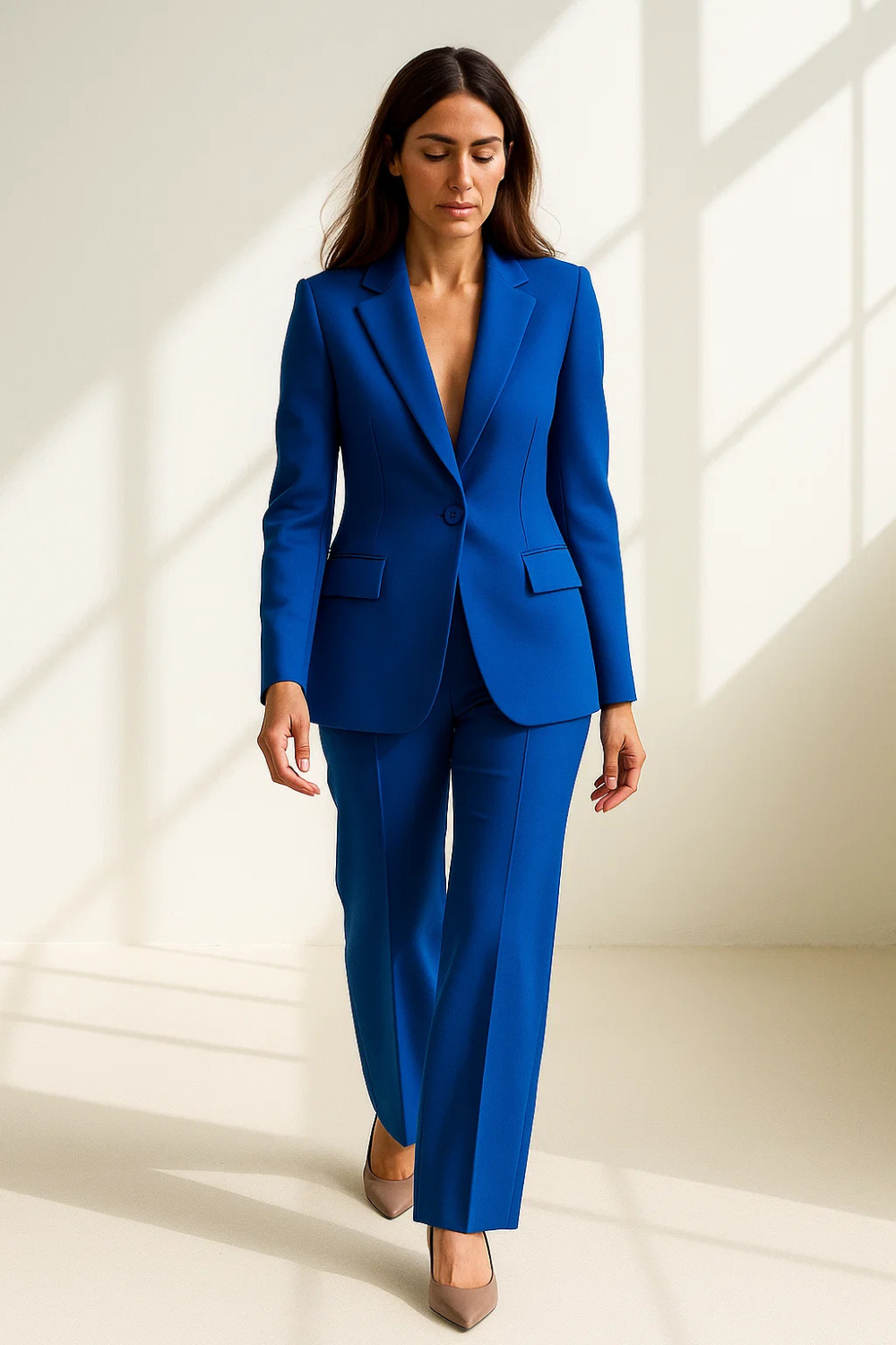 Tailleur Pantalon Femme | Coupe Structurée | Tissu Fluide et Moderne