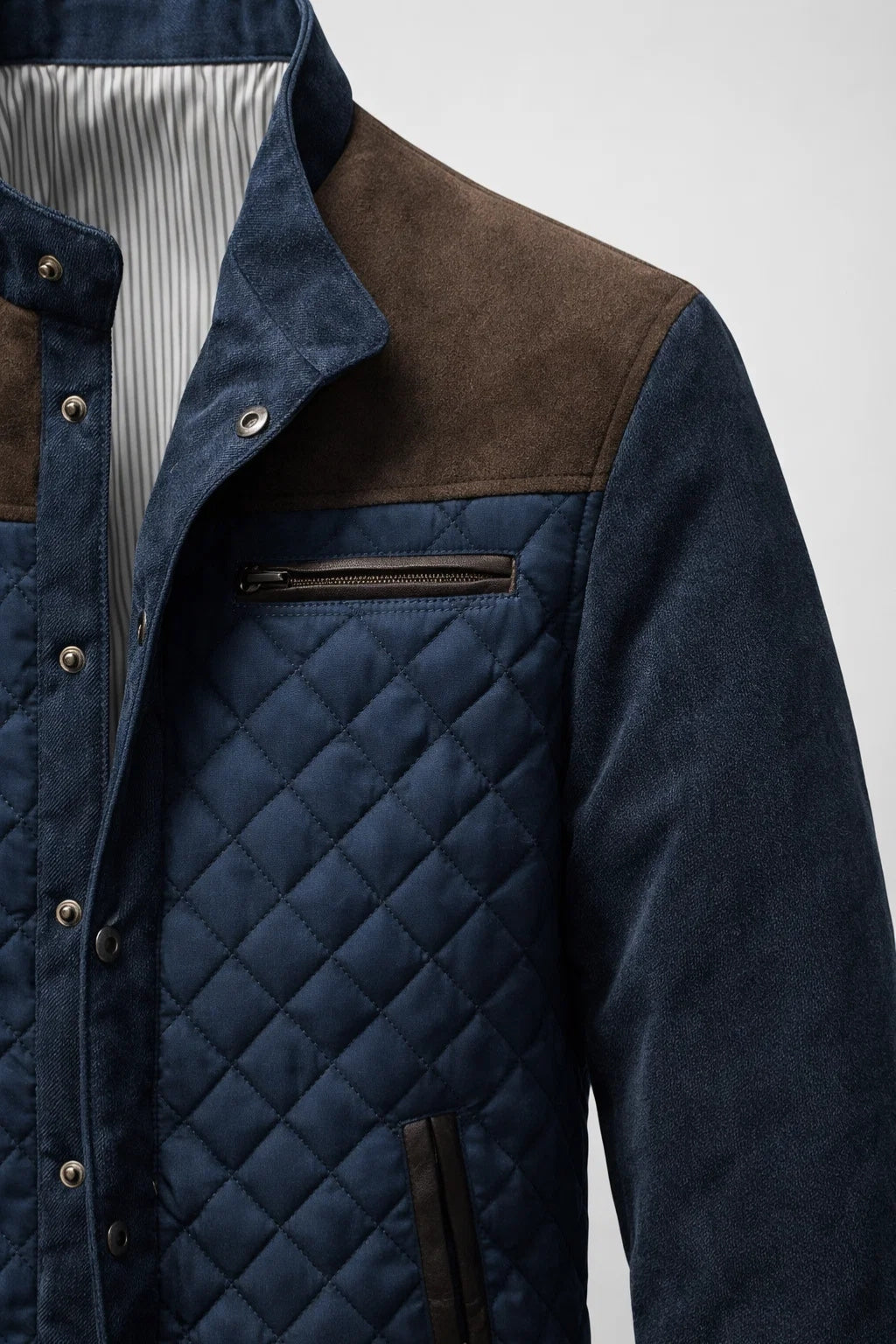 Veste Homme | casual & moderne | empiècements contrastés suédés pour Automne