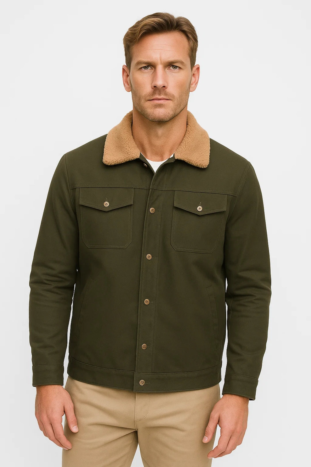 Veste Homme | style court | design texturé et doublé pour Hiver