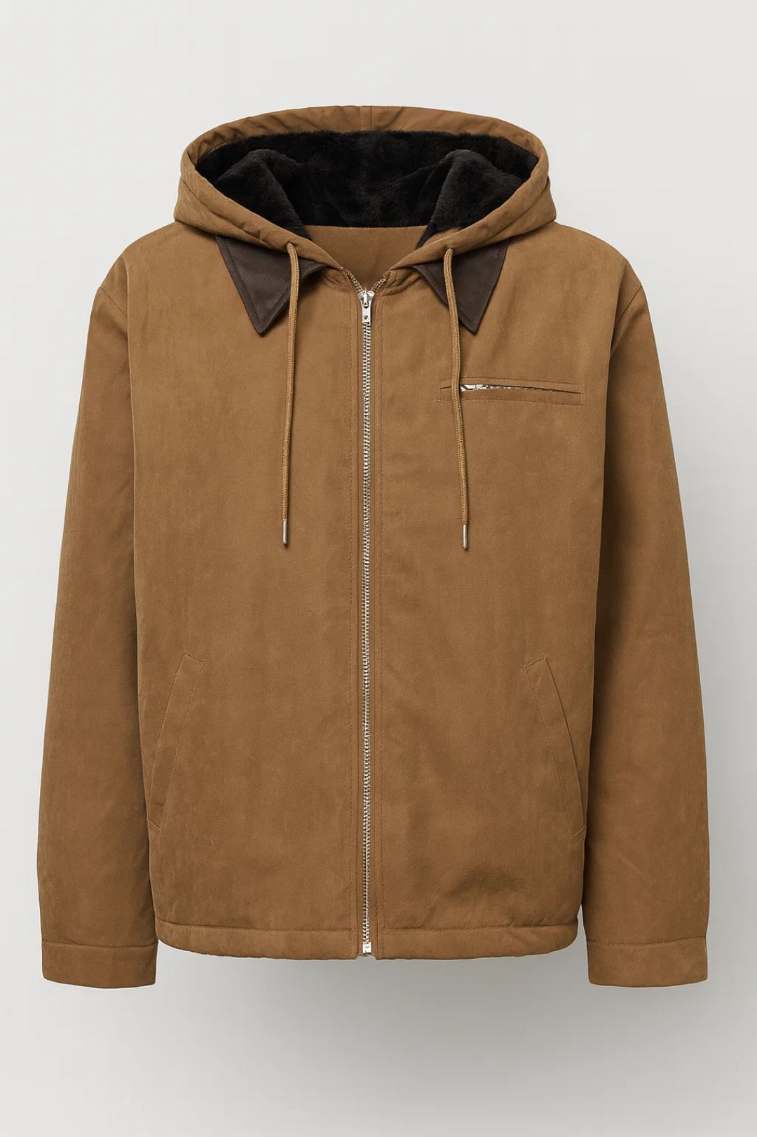 Veste Homme | zippée à capuche | silhouette chaude pour Hiver