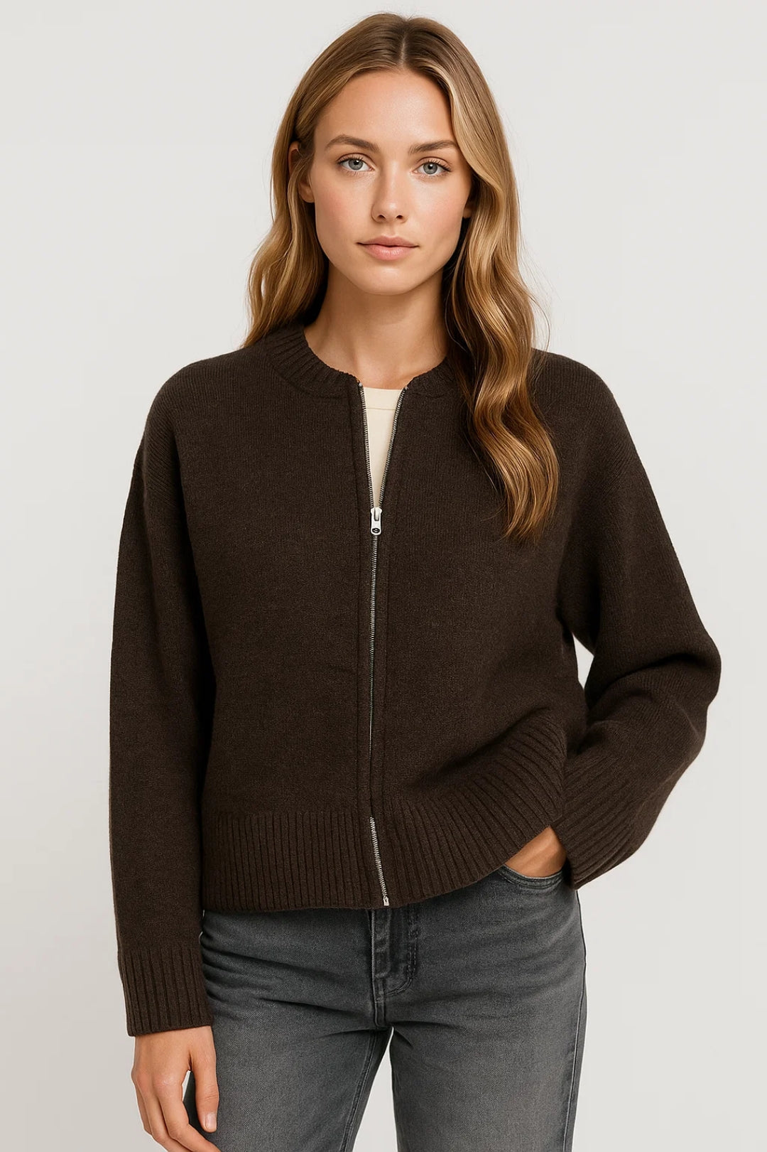 Veste Zippée Décontractée | Gilet Court Femme | Léger et Respirant