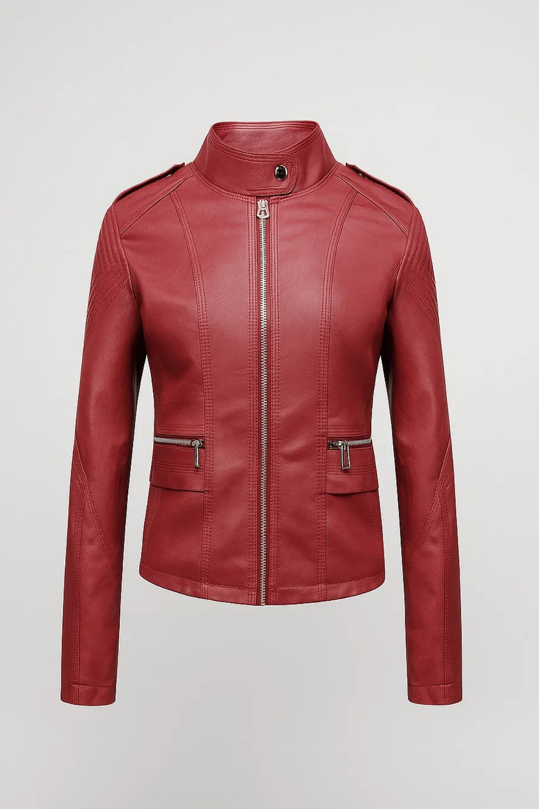 Veste Zippée Femme | Blouson Cintré Style Biker | Élégant et Urbain