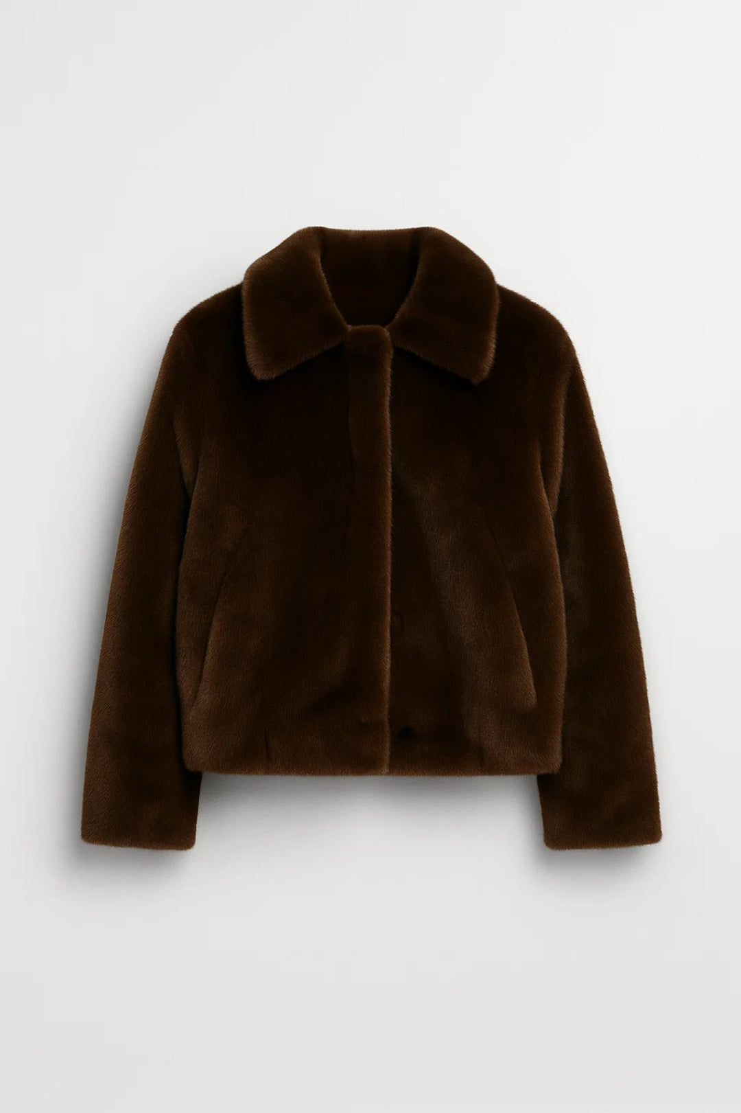 Veste courte en fausse fourrure | Marron | Élégante et chaude pour l’hiver