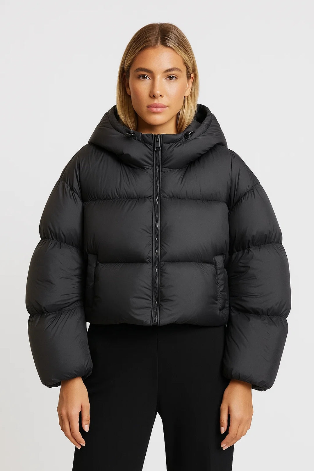 Veste matelassée Hiver | Manteau court à capuche | Léger et confortable