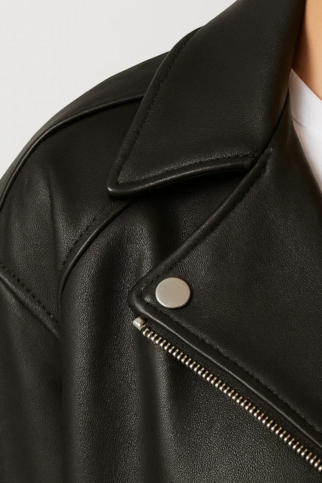 Manteau Court en Similicuir | Style Biker Moderne | Élégant et Polyvalent