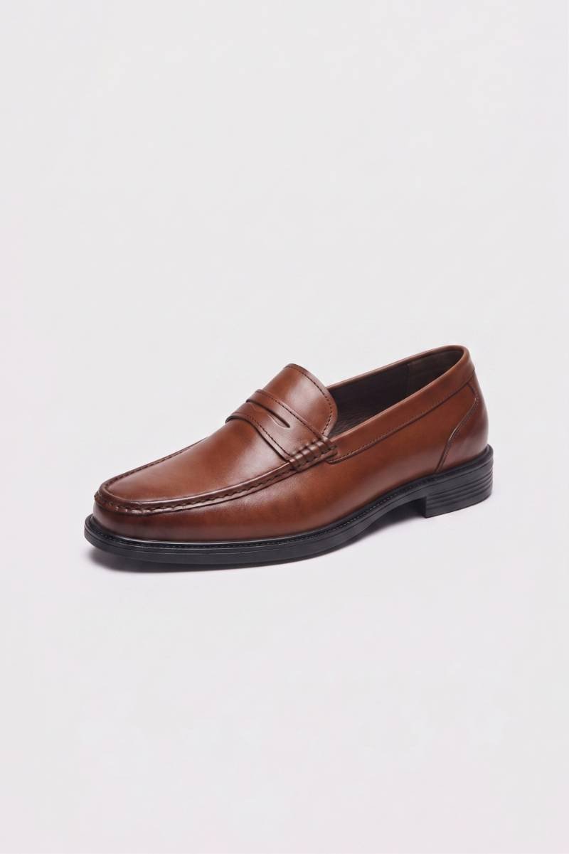 Mocassin Homme - Style Classique Couture Détaillée | Business — Marron