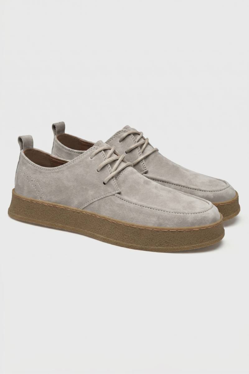 Mocassins Homme - Style Casual avec Lacets Semelle Épaisse | Confort — Gris Clair