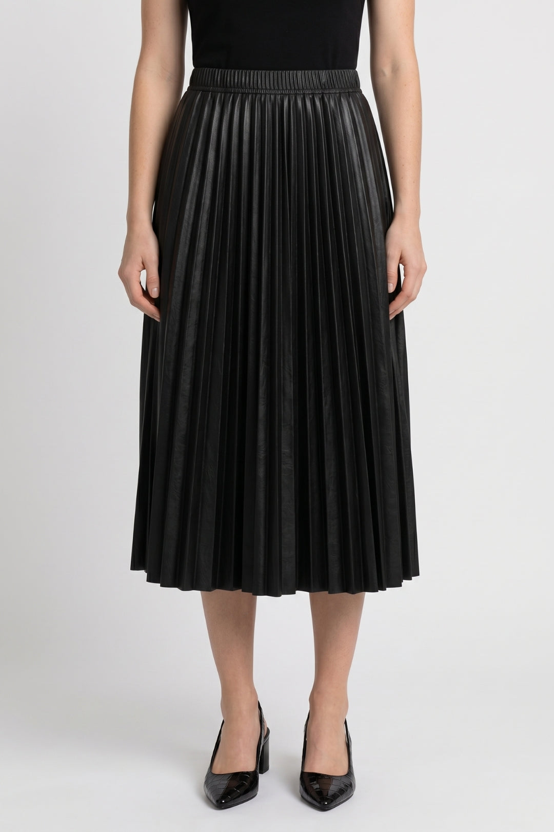 Jupe Midi Femme - Plissée Taille Élastique | Élégant