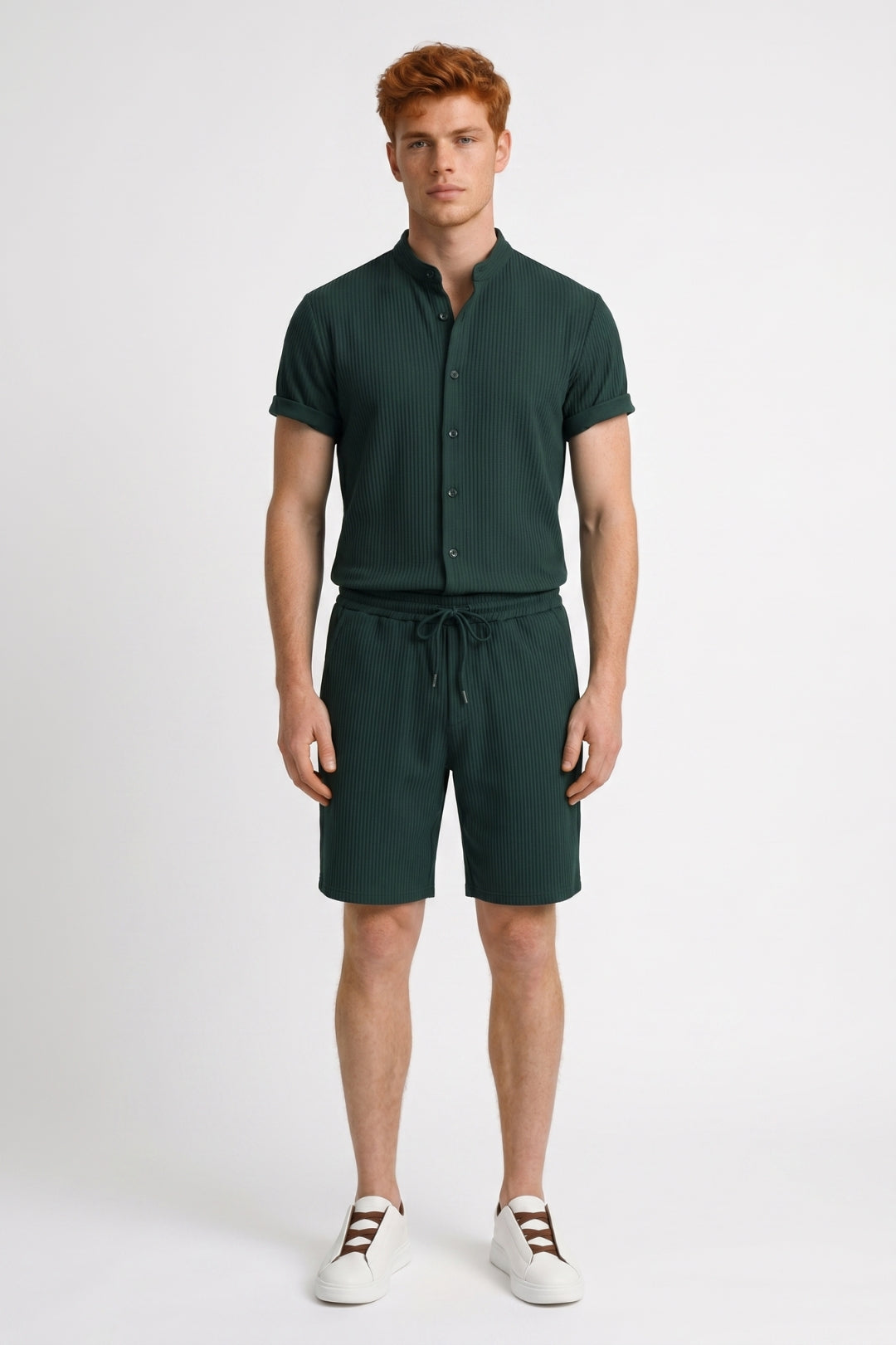 Ensemble Homme - Chemise Bermuda Côtelé Manches Courtes | Été