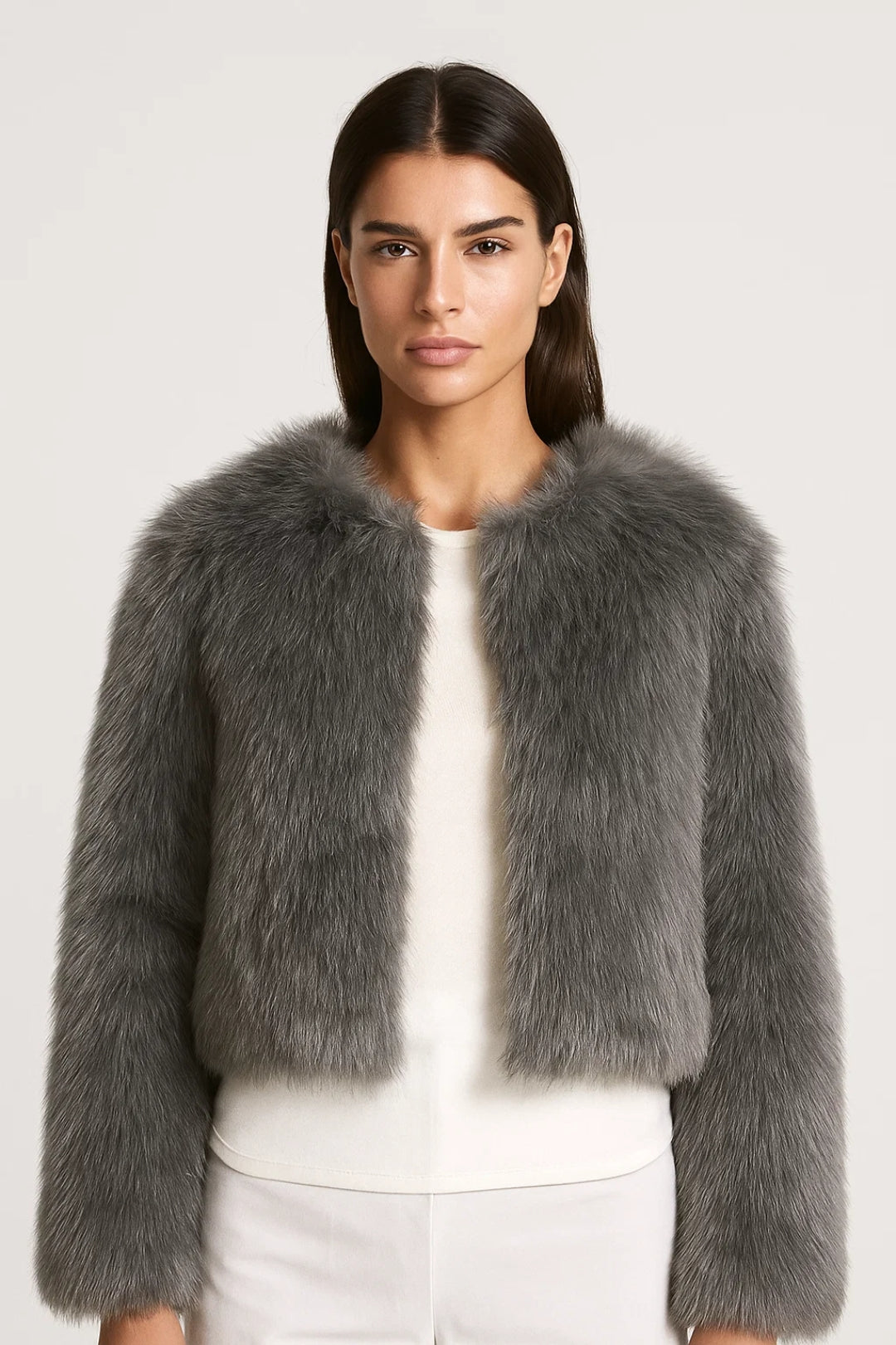 Vestes Hiver | Veste courte en fausse fourrure pour femme | Élégante et douce au toucher