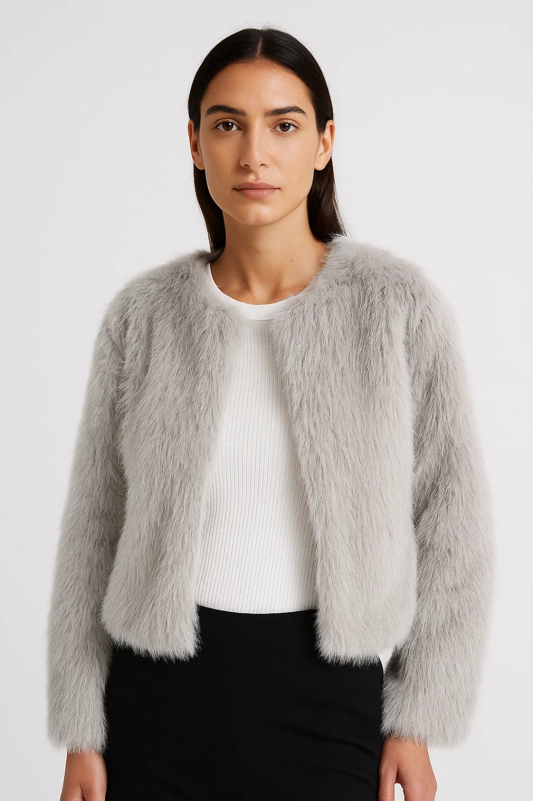 Vestes Hiver | Veste courte en fausse fourrure pour femme | Élégante et douce au toucher
