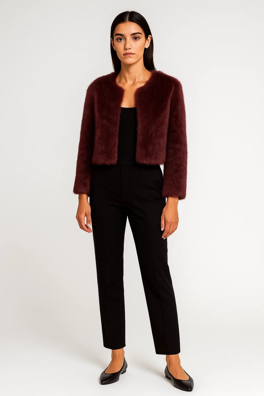 Vestes Hiver | Veste courte en fausse fourrure pour femme | Élégante et douce au toucher