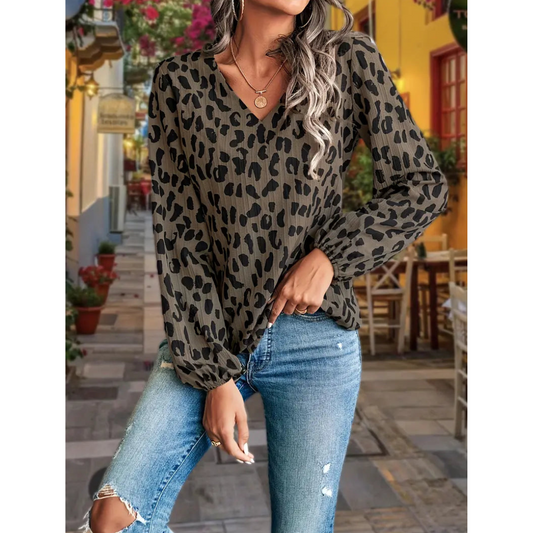 Blouse Léopard Sable | Caractère et Légèreté