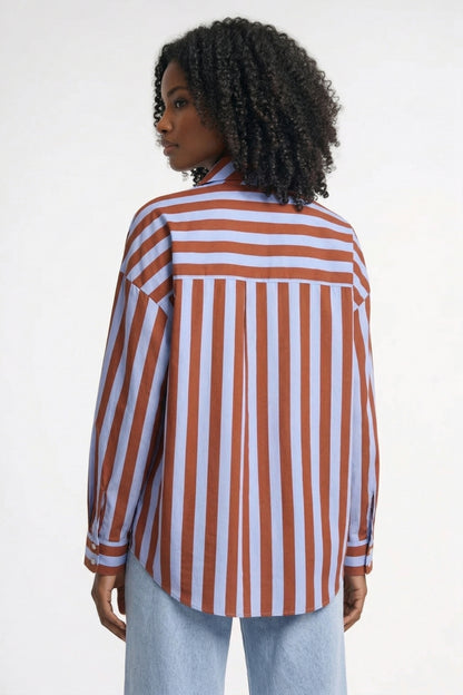 Chemise Femme - Rayée Col Lavallière | Décontractée
