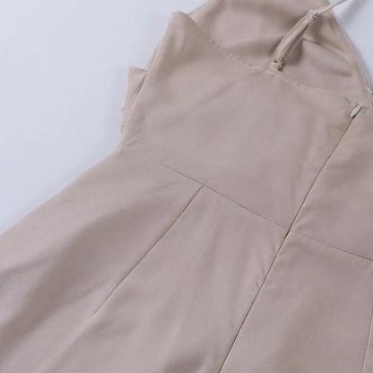 Anaïs - Robe Invitée Mariage Femme Sexy Col Bénitier et Fente Haute