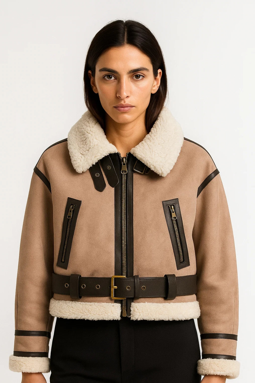 Vestes Hiver | Veste aviateur doublée femme | Chaude et structurée pour les journées froides