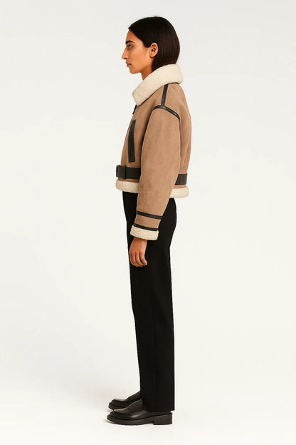 Vestes Hiver | Veste aviateur doublée femme | Chaude et structurée pour les journées froides