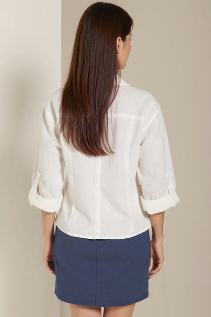 Blazer en Lin Femme | Coupe Décontractée | Boutonnage Élégant