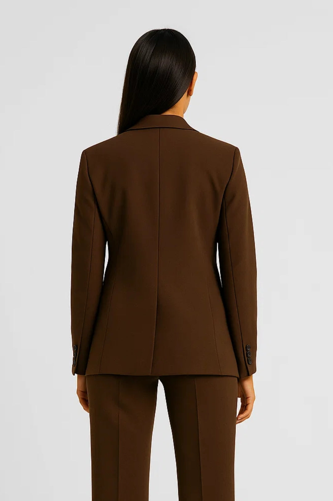 Blazers Élégants | Blazer classique marron à fermeture boutonnée | Chic et structuré