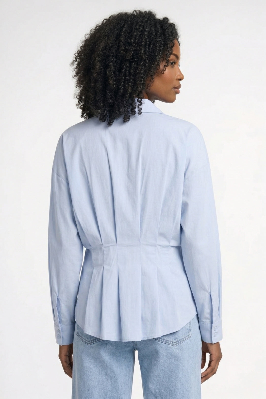 Blouse Femme - Oversize Taille Cintrée avec Col | Élégant