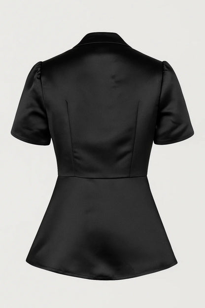 Blouse Femme | cintrée | col montant et boutons structurés pour Mi-Saison