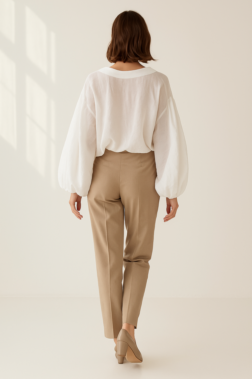 Blouse Femme en Lin | Coupe Ample | Manches Bouffantes