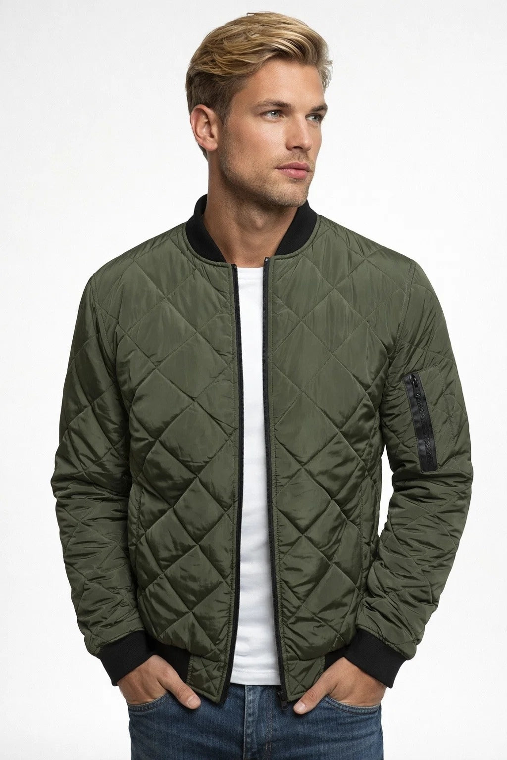 Blouson Homme | streetwear & tendance | matelassage losangé intégral pour Hiver