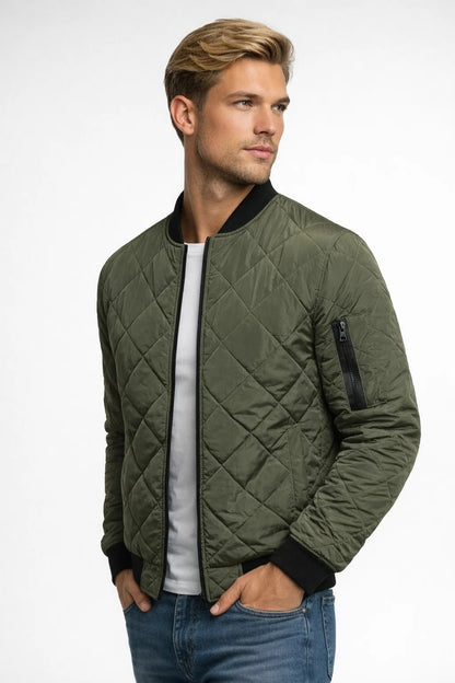 Blouson Homme | streetwear & tendance | matelassage losangé intégral pour Hiver