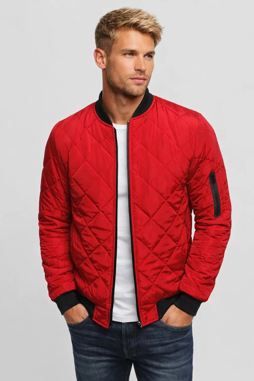 Blouson Homme | streetwear & tendance | matelassage losangé intégral pour Hiver