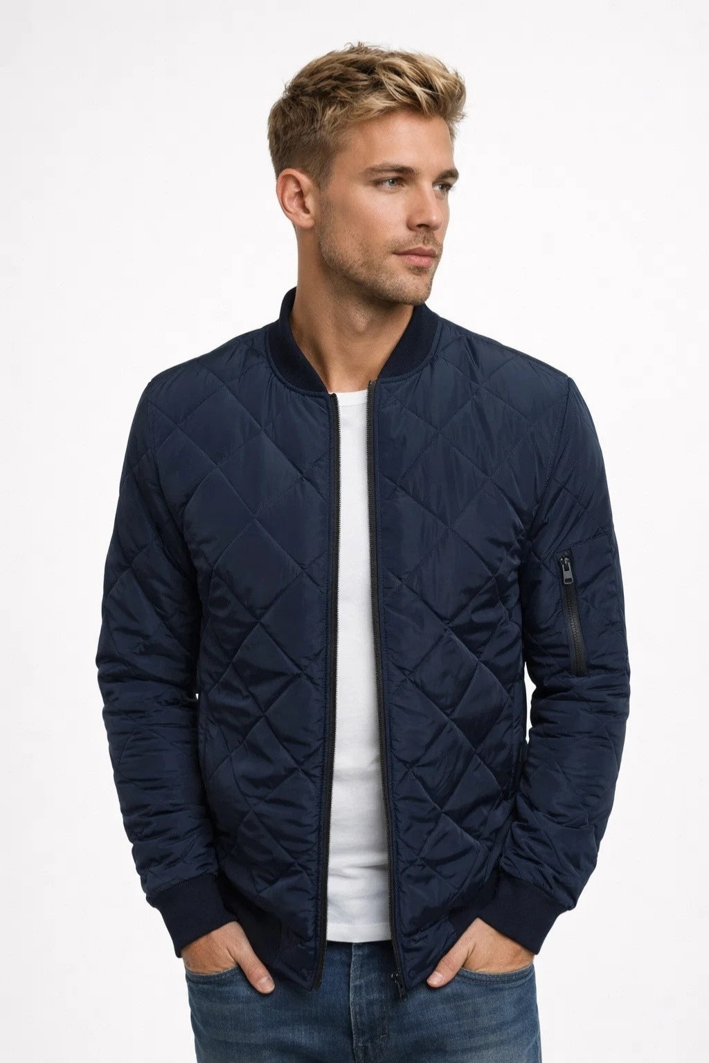 Blouson Homme | streetwear & tendance | matelassage losangé intégral pour Hiver