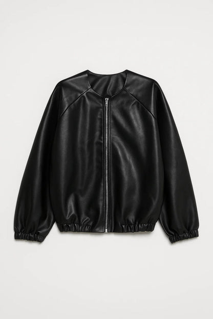 Blouson Zippé Minimaliste | Veste courte pour femme | Moderne et Polyvalente