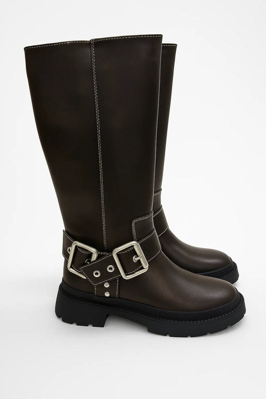 Bottes Femme | motardes | silhouette robuste pour Hiver