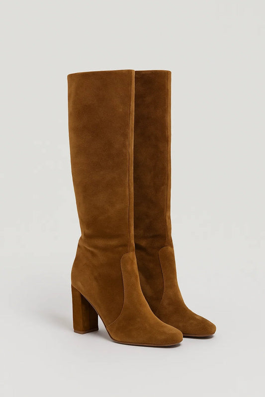 Bottes Femme | talon bloc | silhouette haute élégante pour Hiver