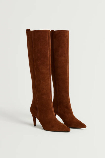 Bottes Hautes à Talon Femme | Bottes Élégantes Pointues | Légères et Respirantes