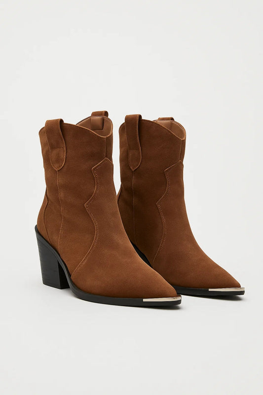 Bottines Femme | Style western | Bout pointu élégant pour Mi-Saison