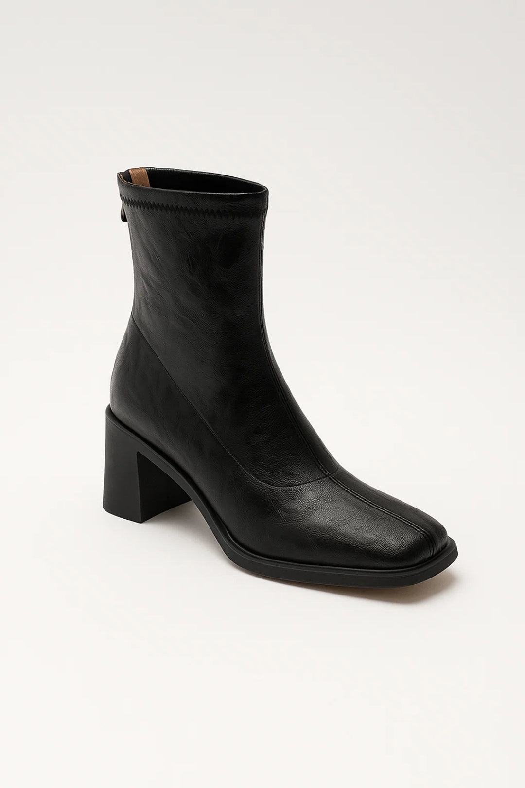 Bottines Femme | bout carré | talon bloc minimaliste pour Hiver