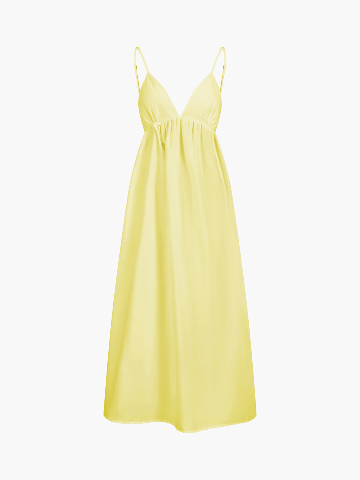 Céline - Robe Maxi Femme Bohème à Bretelles Fines avec Col V Plongeant et Jupe Évasée
