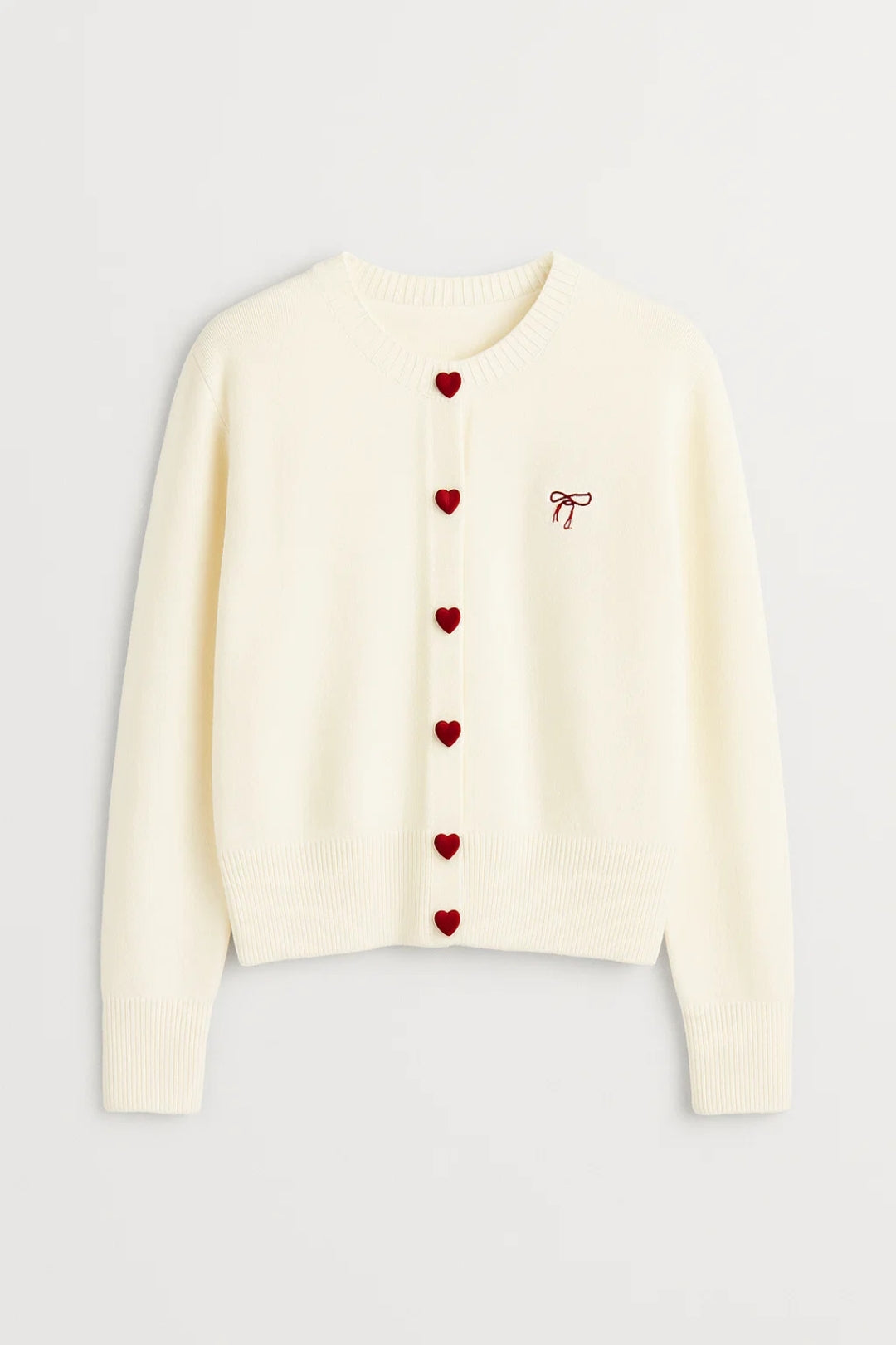 Cardigan Boutons Cœur | Gilet Femme | Élégant et Confortable