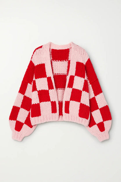 Cardigan à Carreaux | Gilet Femme | Original et Confortable