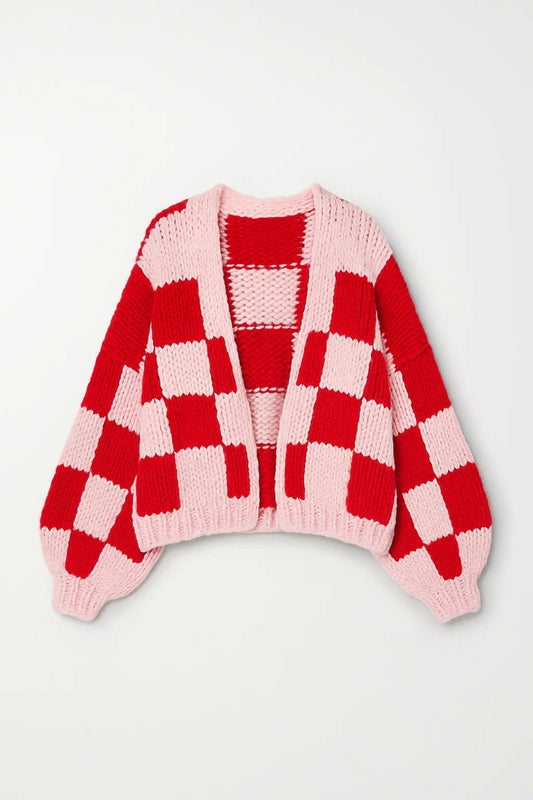 Cardigan à Carreaux | Gilet Femme | Original et Confortable