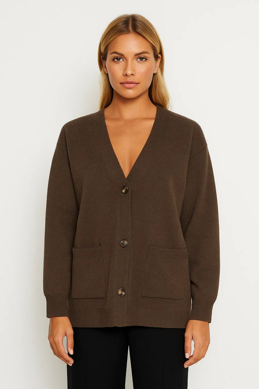 Cardigan Femme | coupe droite | style minimaliste pour Hiver