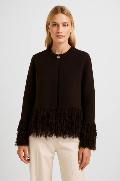 Cardigan à Franges | Gilet Femme | Élégant et Original