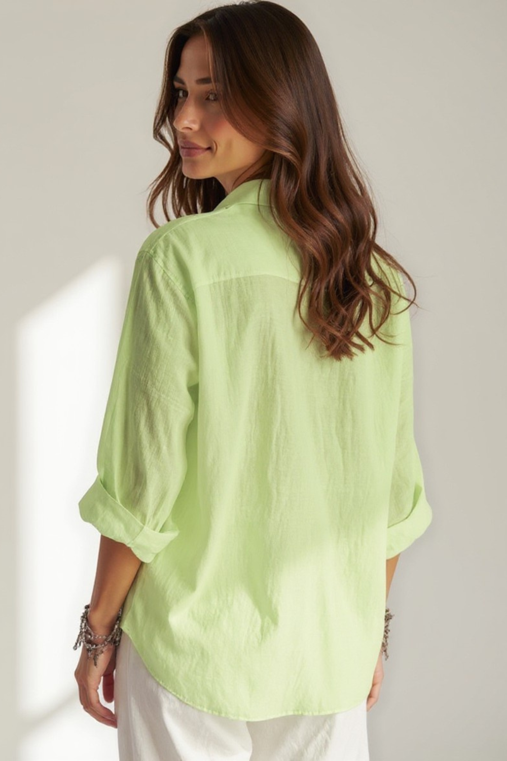 Chemise Femme Lin | Coupe Décontractée | Boutonnage Léger