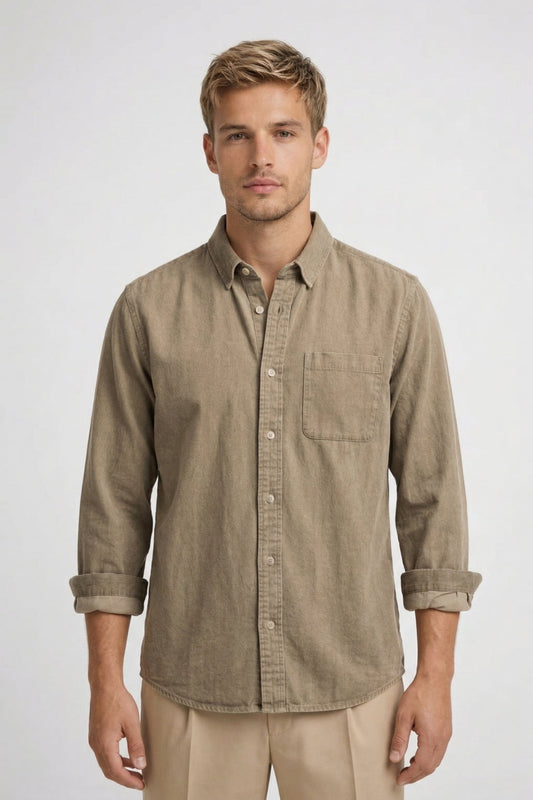 Chemise Homme - Coupe Relaxed avec Poche Poitrine | Casual