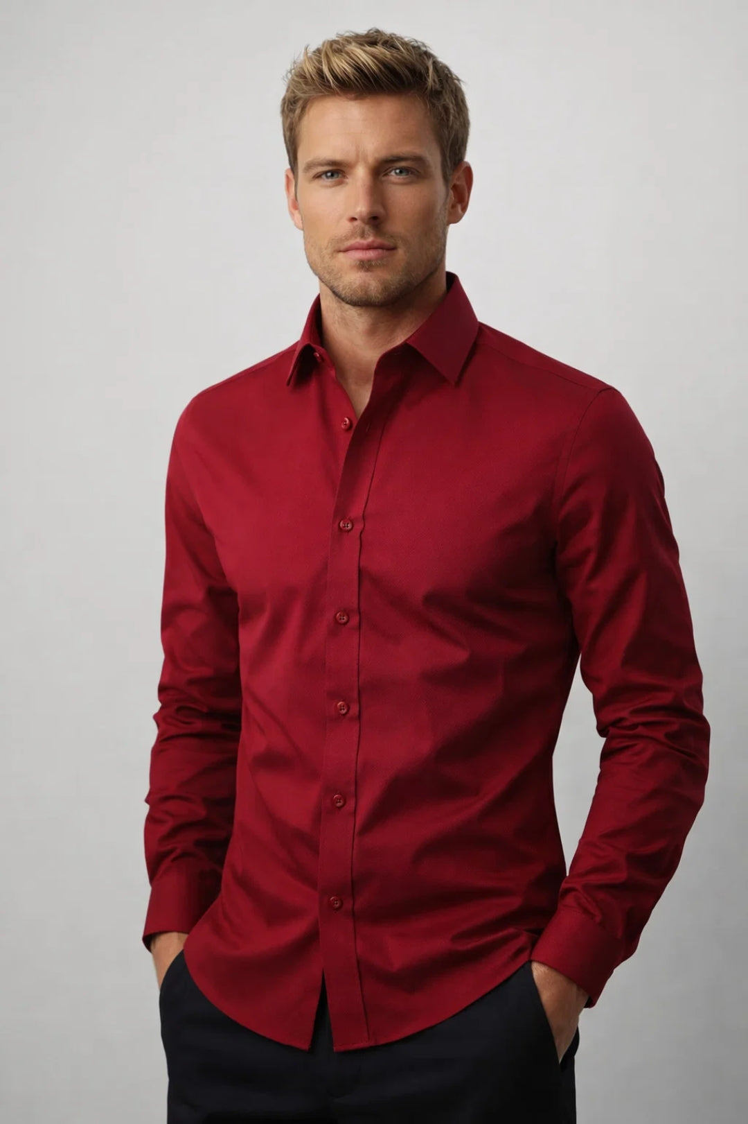 Chemise Homme | coupe ajustée & élégance | manches longues pour Printemps
