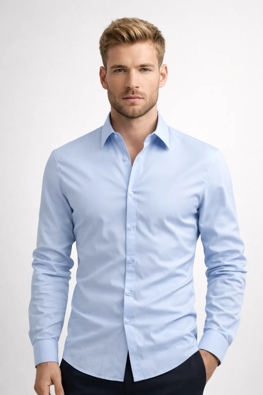 Chemise Homme | coupe ajustée & élégance | manches longues pour Printemps